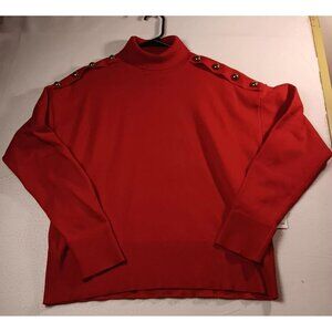 New Allison+Zoe Women's Sweater Red Turtle Neck Rayon/Polyester Size M NWT